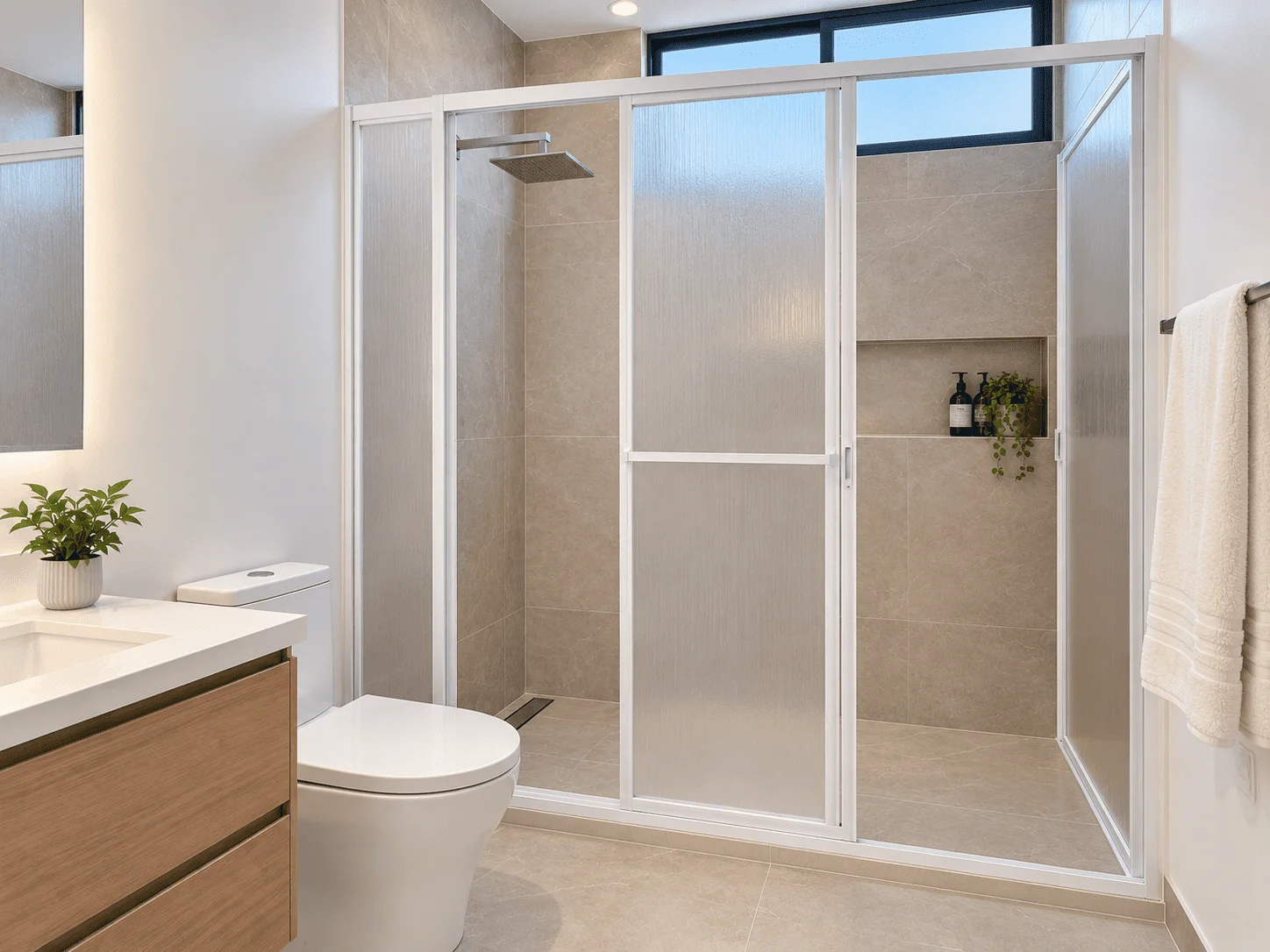 División de Ducha en Acrílico - Soluciones para Baños - JC ILO